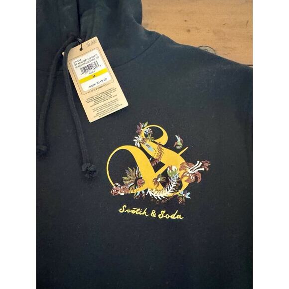 Scotch & Soda graphic Embroidered Black with print On Sleeve size Medium - Picture 9 of 10